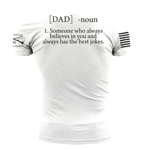 NEW Grunt Style Men's Dad Defined T-Shirt, White - Size M - Picture 2 of 5